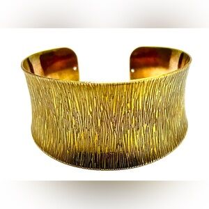 Copper Textured Cuff Bracelet